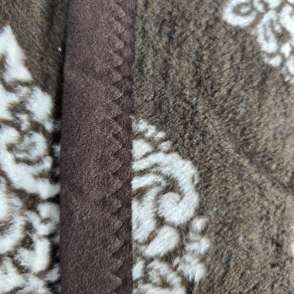 Docofil Portugal‎ King Soft Blanket Brown Damask Medallion  Cotton Blend NWT - Picture 5 of 5